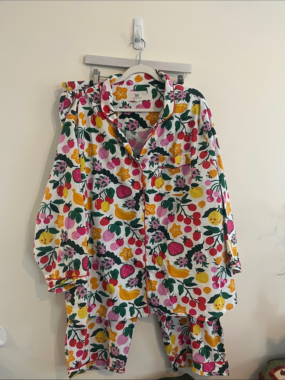PrintFresh Smoothie Time Organic Cotton Pajama Set 4X Luxury Colorful Comfort